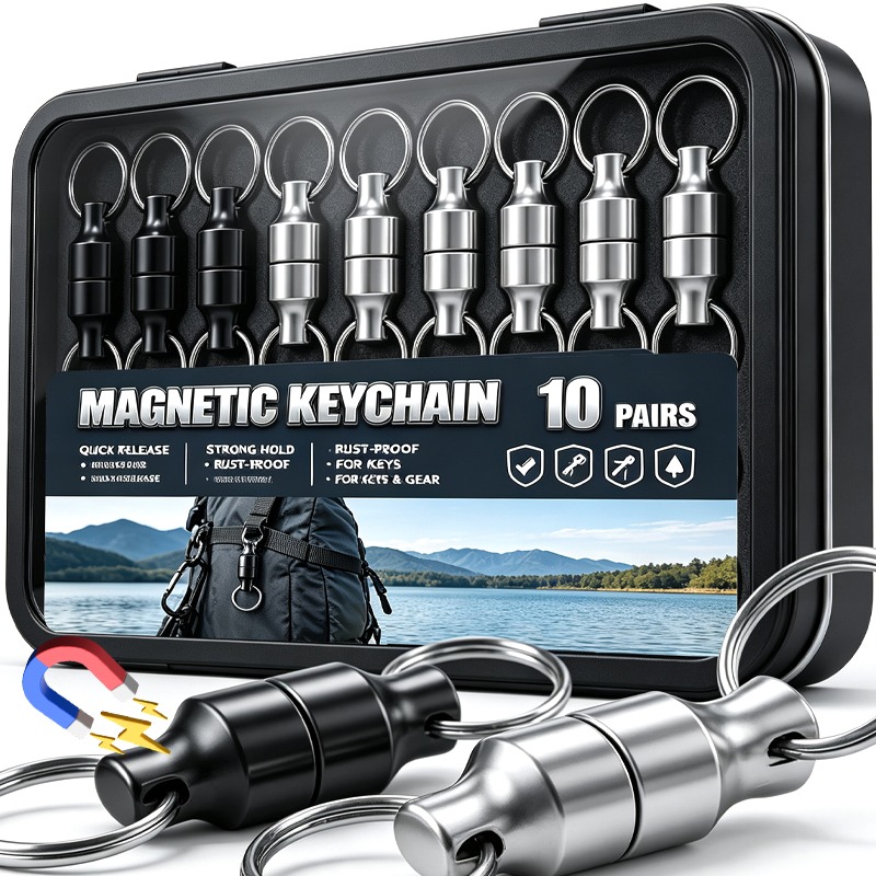 Chain Lock Combination - 2/20x Portachiavi Magnetico Separabile con Forte